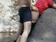 Indian Couple Fucking In Goa Beach Behind Rocks