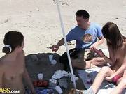 A Company Of Studs In The Real College Fucking On The Beach