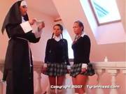 A Nun And 3 School Girls